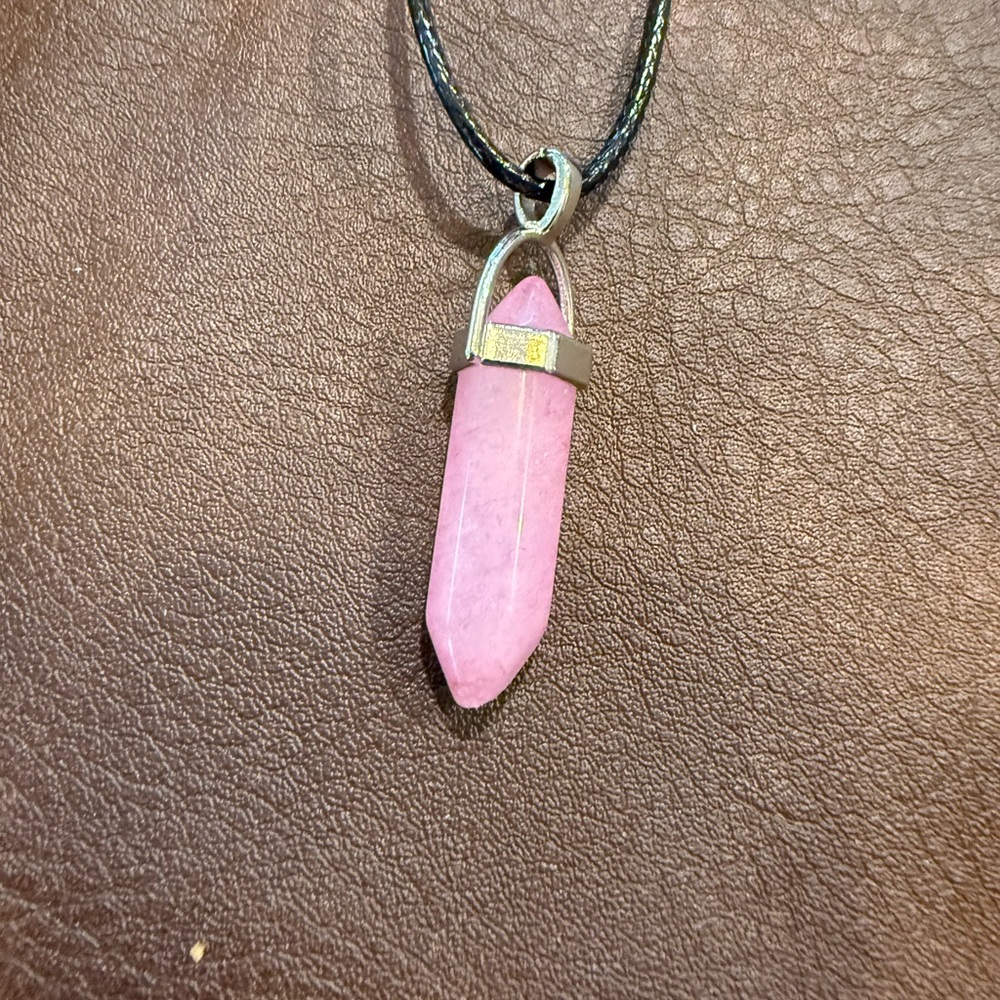 Pink Crystal Pendant Necklace